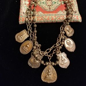 ☮Christina Bilan Budda coin necklace